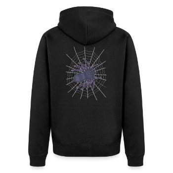 CADEAU T-SHIRT WEB SPIDER ET SPIDER POUR ENFANTS - Veste à capuche bio Premium Unisexe - noir - Dos - Nico (187cm)