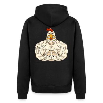 Fitness Bodybuilding Gym Culturiste Musculation - Veste à capuche bio Premium Unisexe - noir - Dos - Nico (187cm)