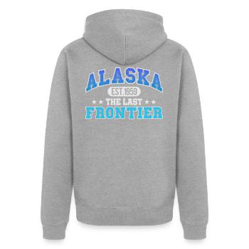 Alaska - Veste à capuche bio Premium Unisexe - gris chiné - Dos - Nico (187cm)