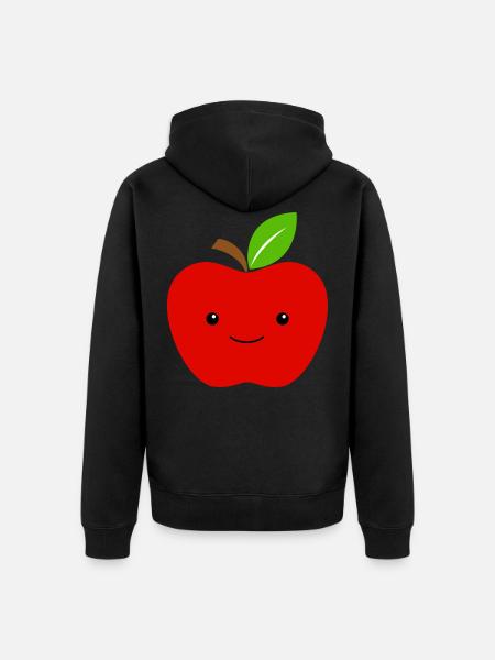 Apple gift fruit apple - Unisex Premium Organic Zip Hoodie - black
