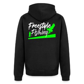 Pêche libre pêche pêche cool - Veste à capuche bio Premium Unisexe - noir - Dos - Nico (187cm)