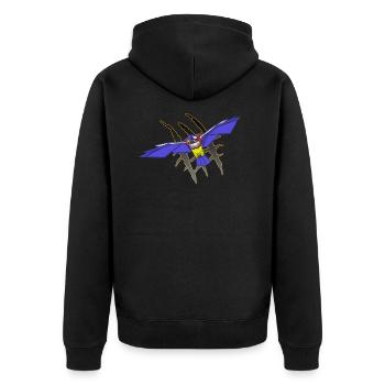 Robo Hawk Robot Eagle Hawk - Veste à capuche bio Premium Unisexe - noir - Dos - Nico (187cm)