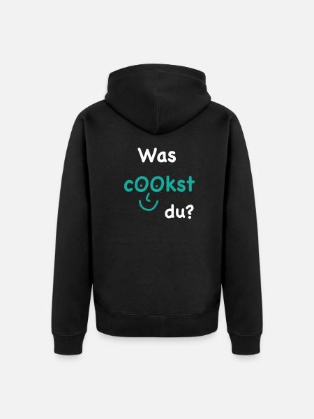 Was Cookst Du? - Unisex Premium Bio Zip Hoodie - Schwarz