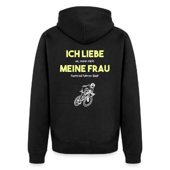 Roue de pensionnaire - Veste à capuche bio Premium Unisexe - noir - Dos - Nico (187cm)