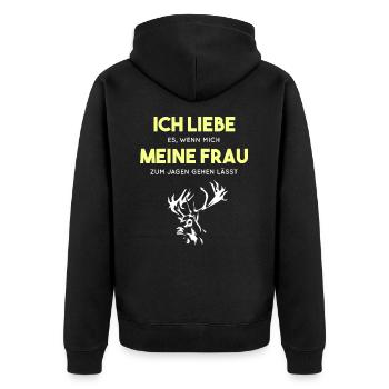 chasseur - Veste à capuche bio Premium Unisexe - noir - Dos - Nico (187cm)