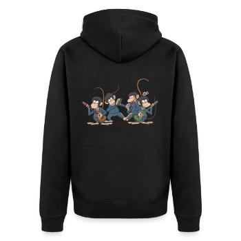 Groupe de musique pop - Veste à capuche bio Premium Unisexe - noir - Dos - Nico (187cm)
