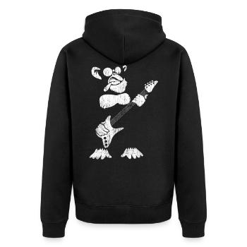 Singe Rock and Roll - Veste à capuche bio Premium Unisexe - noir - Dos - Nico (187cm)