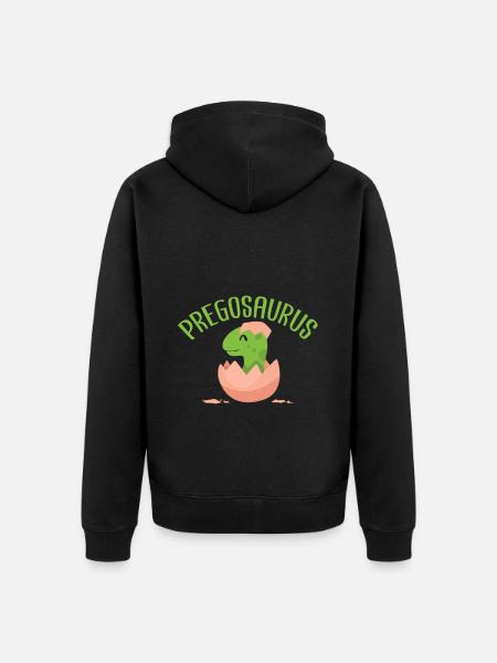 Pregosaurus - Unisex Premium Organic Zip Hoodie - black