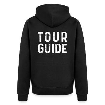 Guide tourguide Tourist Agence - Veste à capuche bio Premium Unisexe - noir - Dos - Nico (187cm)