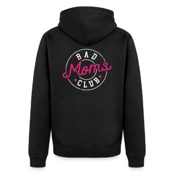 Club des mamans - Veste à capuche bio Premium Unisexe - noir - Dos - Nico (187cm)