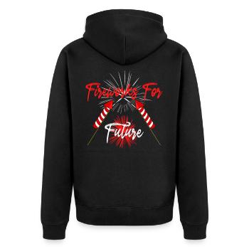 Feux d'artifice pyrotechnicien - Veste à capuche bio Premium Unisexe - noir - Dos - Nico (187cm)
