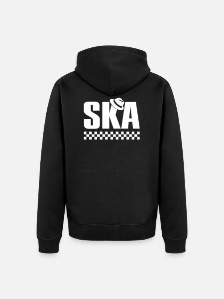 Ska Music Reggae Tea - Unisex Premium Organic Zip Hoodie - black