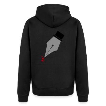Stylo plume écrivain écrivain cadeau - Veste à capuche bio Premium Unisexe - noir - Dos - Nico (187cm)