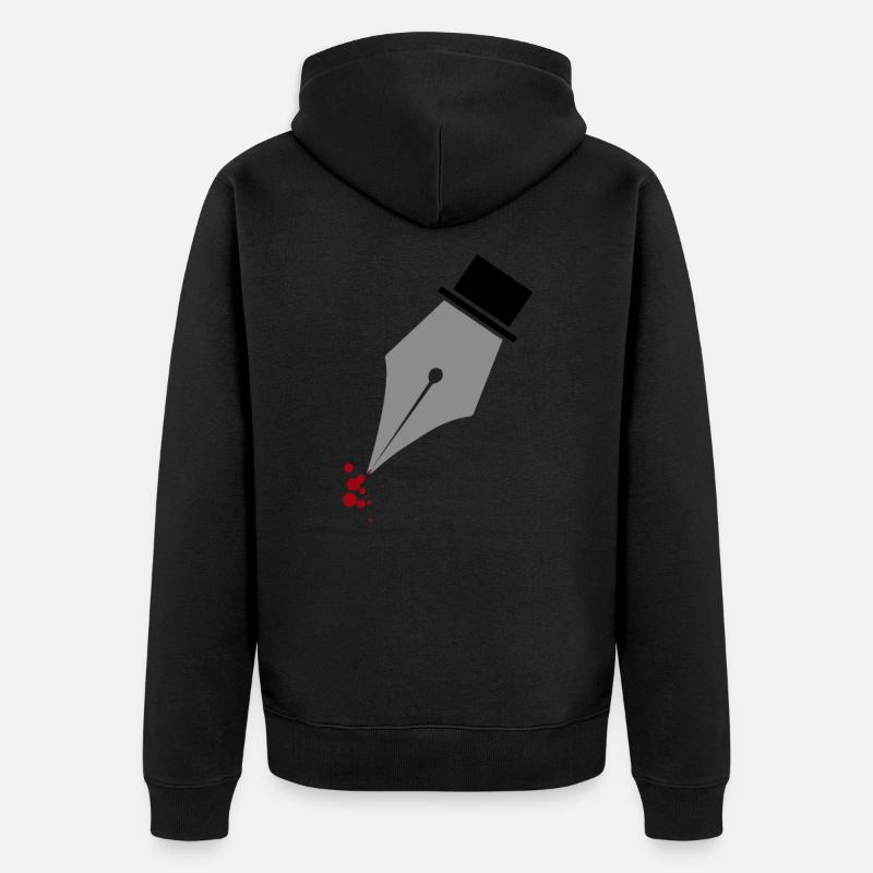 Stylo plume écrivain écrivain cadeau - Veste à capuche bio Premium Unisexe - noir