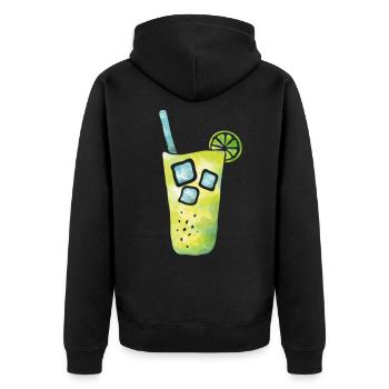 boissons fraîches au citron - Veste à capuche bio Premium Unisexe - noir - Dos - Nico (187cm)