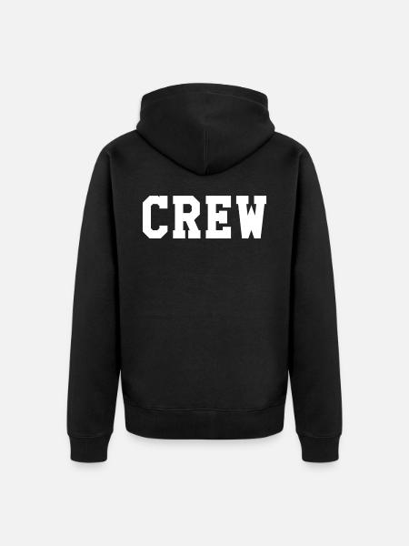 crew - Unisex Premium Organic Zip Hoodie - black