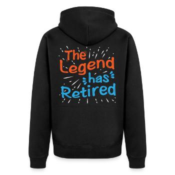 Retraite Légende - Veste à capuche bio Premium Unisexe - noir - Dos - Nico (187cm)