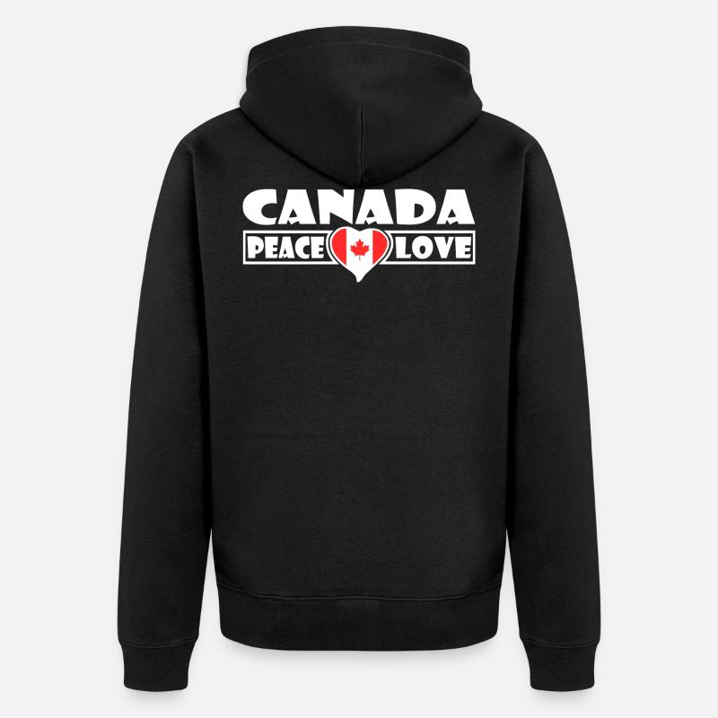Canada - Unisex Premium Bio Zip Hoodie - Schwarz