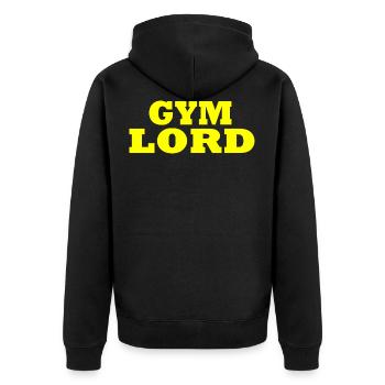 Seigneur du gymnase - Veste à capuche bio Premium Unisexe - noir - Dos - Nico (187cm)