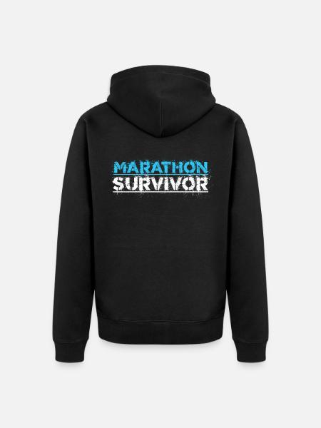 Runner Runner - Marathon Survivor - Unisex Premium Organic Zip Hoodie - black