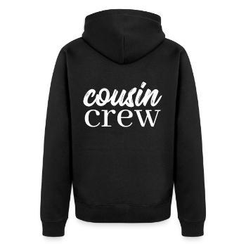 Cousin Crew Shirt Cousins Family Reunion - Unisex Premium Organic Zip Hoodie - black - Back - Nico (187cm)