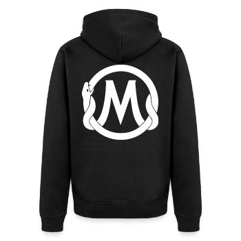 Mamba und Mambacita Shirt - Unisex Premium Bio Zip Hoodie - Schwarz - Hinten - Nico (187cm)