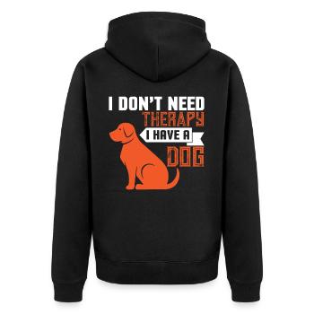 Amateurs de chiens, sports canins, école canine - Veste à capuche bio Premium Unisexe - noir - Dos - Nico (187cm)