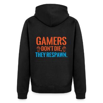 GAMER GAME LOVER GAME PARTY - Veste à capuche bio Premium Unisexe - noir - Dos - Nico (187cm)