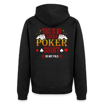Casino de poker - Veste à capuche bio Premium Unisexe - noir - Dos - Nico (187cm)