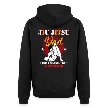Arts martiaux Jiu Jitsu - Veste à capuche bio Premium Unisexe - noir - Dos - Nico (187cm)