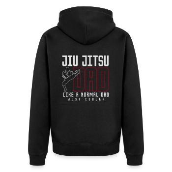 Arts martiaux Jiu Jitsu - Veste à capuche bio Premium Unisexe - noir - Dos - Nico (187cm)