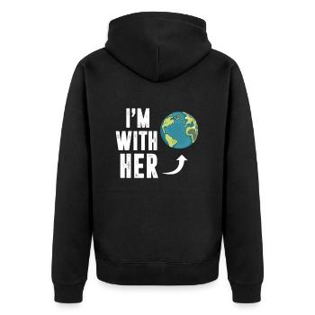 Changement climatique Environnement Durable - Veste à capuche bio Premium Unisexe - noir - Dos - Nico (187cm)