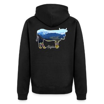 Alpes d'Allgäu Bavière - Veste à capuche bio Premium Unisexe - noir - Dos - Nico (187cm)