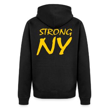 New York - Veste à capuche bio Premium Unisexe - noir - Dos - Nico (187cm)