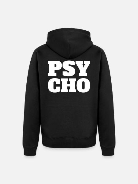 Psycho - Unisex Premium Organic Zip Hoodie - black