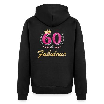60 et fabuleux 60 ans 60 jours anniversaire - Veste à capuche bio Premium Unisexe - noir - Dos - Nico (187cm)