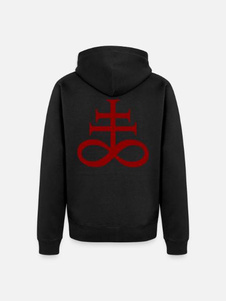 Leviathan Cross - Unisex Premium Organic Zip Hoodie - black