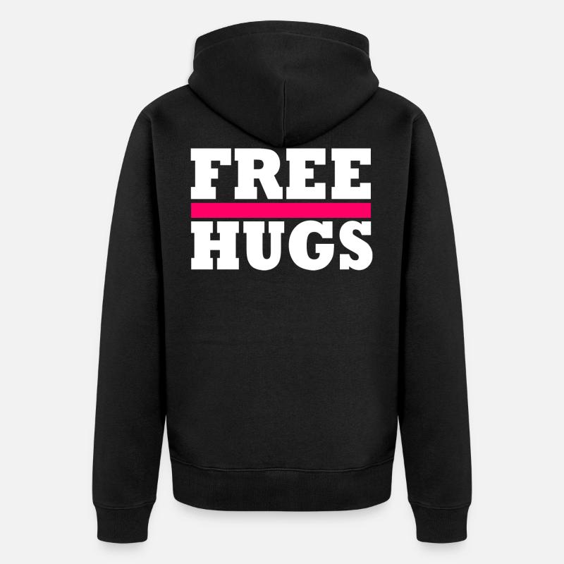 Free Hugs - Veste à capuche bio Premium Unisexe - noir