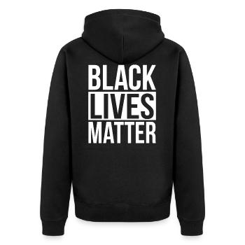 Black Lives Matter - Veste à capuche bio Premium Unisexe - noir - Dos - Nico (187cm)