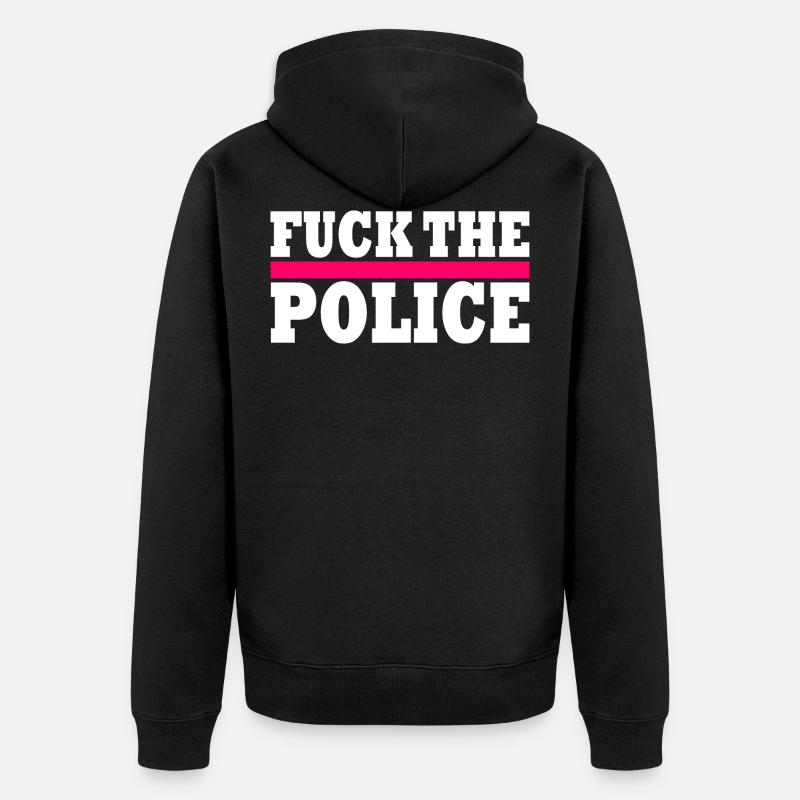 stop brutality - Unisex Premium Bio Zip Hoodie - Schwarz