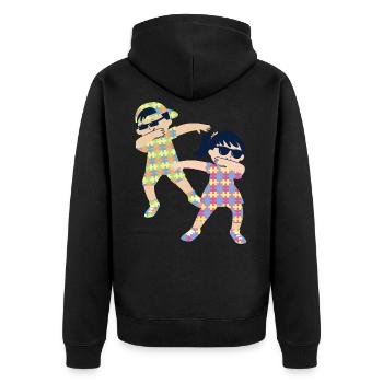 Autism Dab Sped Teacher Autism Enfants - Veste à capuche bio Premium Unisexe - noir - Dos - Nico (187cm)