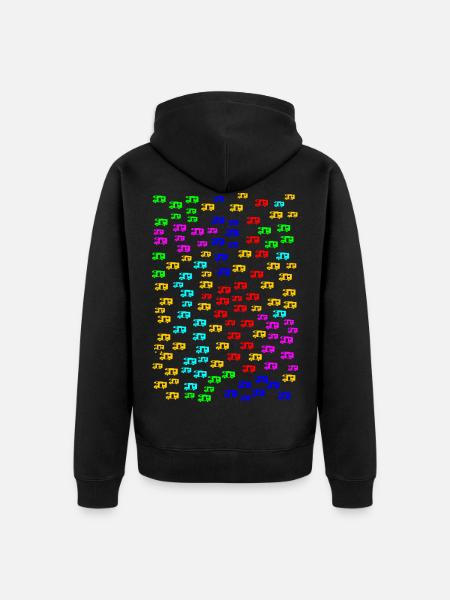Wohnmobile klein bunt - Unisex Premium Bio Zip Hoodie - Schwarz