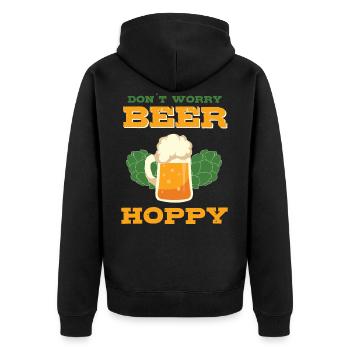Beer beer drinker beer fan gift beers - Unisex Premium Organic Zip Hoodie - black - Back - Nico (187cm)