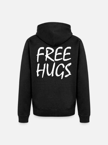 Free Hugs - Veste à capuche bio Premium Unisexe - noir