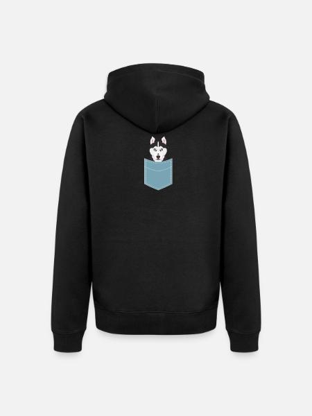 Husky Siberian Husky dog - Unisex Premium Organic Zip Hoodie - black