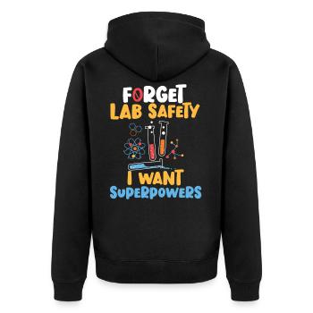 I Want Superpowers School Nerd Funny Teacher - Veste à capuche bio Premium Unisexe - noir - Dos - Nico (187cm)
