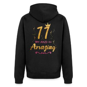 11th Birthday Gift for Girl 11 and Amazing Eleven - Unisex Premium Bio Zip Hoodie - Schwarz - Hinten - Nico (187cm)