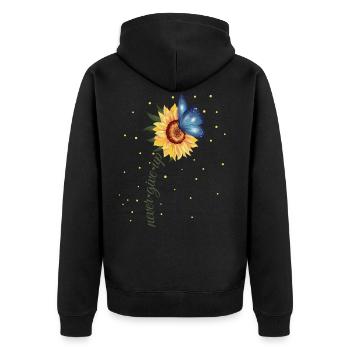 Never Give Up Down Syndrome Special Education Teac - Unisex Premium Bio Zip Hoodie - Schwarz - Hinten - Nico (187cm)