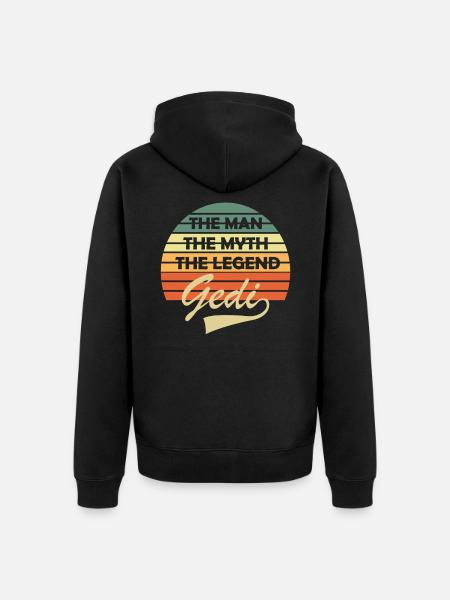 Gedi Firmgedi Taufgedi Geschenk Geditag - Unisex Premium Bio Zip Hoodie - Schwarz
