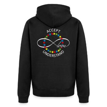 Autism Infinity Love For Autistic Kid Cute Autism - Veste à capuche bio Premium Unisexe - noir - Dos - Nico (187cm)